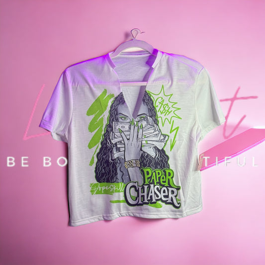 Paper Chaser Crop Top